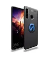 Huawei Y6p Kılıf Range Yüzüklü Silikon - Siyah-mavi