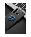 Huawei Y6p Kılıf Range Yüzüklü Silikon - Siyah-mavi