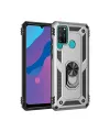 Huawei Y6p Kılıf Sofya Yüzüklü Silikon Kapak - Gümüş