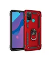Huawei Y6p Kılıf Sofya Yüzüklü Silikon Kapak - Kırmızı