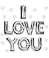 I Love You Folyo Balon Gümüş Renk 35 Cm