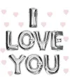 I Love You Folyo Balon Gümüş Renk 35 CM