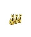 İbico İ12-105 ( Kedi & Orta ) ( Gold & Seramik ) Biblo & Dekoratif Süs Eşyası*12x16