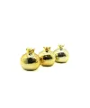 İbico İ12-167 ( Nar & Orta ) ( Gold & Seramik ) Biblo & Dekoratif Süs Eşyası*12x12