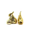 İbico İ12-169 ( Çift Armut & Orta ) ( Gold & Seramik ) Biblo & Dekoratif Süs Eşyası*12x12