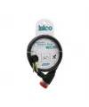 İbico İ18-052 ( Anahtarlı ) ( Çevirmeli Kilit Kapaklı ) ( Plastik Kafa ) Bisiklet Kilit ( Çelik Tel ) ( Siyah Şeffaf Kılıf ) ( 12mmx80cm )*120
