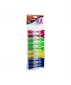 İbico İ21-034 ( 10pcs ) ( Çiçek Figürlü Silikon ) ( Renkli Uç ) ( Şeffaf Plastik ) Mandal*12x12