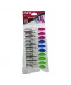 İbico İ21-037 ( 10pcs ) ( Renkli Silikon Ağız & Bas-aç ) ( Beyaz Plastik ) Mandal*12x12