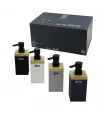İbico İ21-057 ( Dikdörtgen & Dik Çizgili ) ( Bambu & Renkli Plastik ) Sıvı Sabunluk ( 350ml )*15x4
