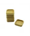 İbico İ22-218 ( 9x9cm & Kare ) Ahşap Bambu ( Çerezlik & Lokumluk ) Kase ( Derinlik: 1.8cm )*6x30