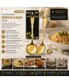 İbico İ22-445 ( 25cm ) ( Altın & Gold ) ( Metal ) ( Servis Kaşık )*12x10
