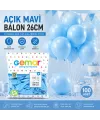 İç Mekan - Açık Mavi Balon 10 Inc - 26cm - 100pcs