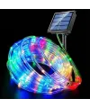 10 Metre 100 LED Solar RGB Işık Şeffaf Kablolu