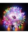 10m 100 Led Boncuk Lamba RGB Işık Şeffaf Kablo