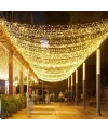 10m 100 LED Damla Uçlu Beyaz Işık Şeffaf Kablo