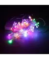 10m 100 LED Damla Uçlu Kırmızı Işık Şeffaf Kablo