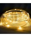 10m 100 LED Solar Led Işık Gün Işığı Şeffaf Kablolu