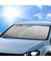 120*55 cm Ambalajlı Vantuzlu Araç İçi Ön Cam Perdesi Katlanabilir Güneşlik