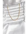 14K Gold Renk Kaplama Zincir Model CM Kadın Kolye TJ-BKO10737