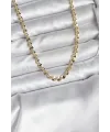 14K Gold Renk Kaplama Zincir Model CM Kadın Kolye TJ-BKO10738