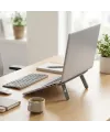 2 Kademeli Katlanabilir Laptop Standı – Kendiliğinden Güçlü Yapışkanlı, Ergonomik Tablet Yükseltici