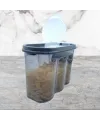 2 Kapaklı Ölçekli Erzak Saklama Kabı - 1,2 Litre - SA930