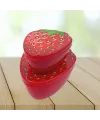 2li İç İçe Geçebilen Çilek Model Saklama ve Beslenme Kabı Seti (550 ml + 250 ml)