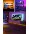 2 Metre Kumandalı USB LED Şerit Işık – Renk Ayarlı Dekoratif Ortam ve Ambiyans Aydınlatması