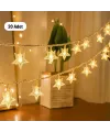 20 Adet Mini Yıldız Led 5 Metre Günışığı Rengi Dekoratif Led