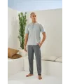 ieg™  2090 Erkek Midi Yaka Pijama Takım