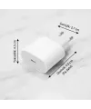 20W USB-C Hızlı Şarj Adaptörü – Power Delivery (PD) Destekli Güç Adaptörü, Güvenli Şarj Başlığı