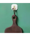 2li Yapışkanlı Retro Askılık Dolap Kapak Kulpu Beyaz