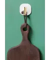 2li Yapışkanlı Retro Askılık Dolap Kapak Kulpu Beyaz