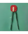 2li Yapışkanlı Retro Askılık Dolap Kapak Kulpu Kırmızı