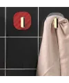 2li Yapışkanlı Retro Askılık Dolap Kapak Kulpu Kırmızı