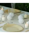 2m 10lu Işıklı Beyaz Top Dekoratif Süs