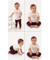 3/12 Ay Çiçek Taytlı Pamuk Bebek Takımı