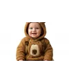 3/12 Ay Peluş Kumaş Çift Fermuarlı Bebek Tulumu