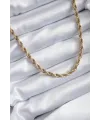 316L Çelik Gold Renk 60 cm Burgu Model Kadın Kolye TJ-BKO7972