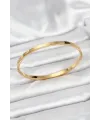316L Çelik Gold Renk 65 mm İnce Kadın Kelepçe Bileklik TJ-BB7915