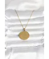 316L Çelik Gold Renk Ayetel Kürsi Yazılı Kolye TJ-BKO11059