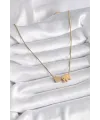 316L Çelik Gold Renk Fil Kalp Figürlü Kadın Kolye TJ-BKO9421