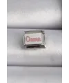 316L Çelik Gümüş Renk Beyaz Pembe Ouma İşlemeli Nomination Charm TJ-BC1027
