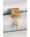 316L Çelik Sallantılı Deniz Kabuğu Model Gold Renk Nomination Charm TJ-BC1437