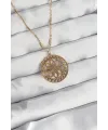 316L Çelik Zincir Gold Renk Lotus Model Kolye TJ-BKO8902