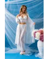 ieg™  32334 Kadın Danteelli Sabahlık Bralet, Pantolon Takım
