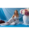 ieg™  32334 Kadın Danteelli Sabahlık Bralet, Pantolon Takım