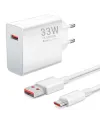 33W Hızlı Şarj Adaptörü – Type-C Kablolu, USB Çıkışlı, Akıllı Şarj Destekli Duvar Tipi Şarj Cihazı