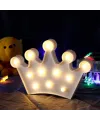 3D Dekoratif Pilli Kraliçe Tacı Model Led Masa ve Gece Lambası