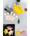 3D Dekoratif Pilli Kraliçe Tacı Model Led Masa ve Gece Lambası